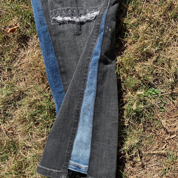 Rag & Bone Reconstructed Ripped Step Hem Jeans Nina high rise ankle cigarette 30 - Picture 8 of 9